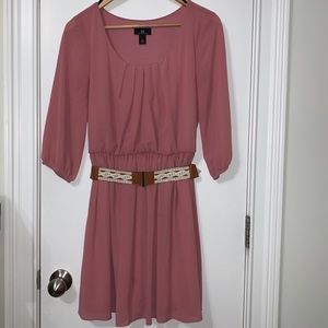 I.N. San Francisco dress with embroidery belt